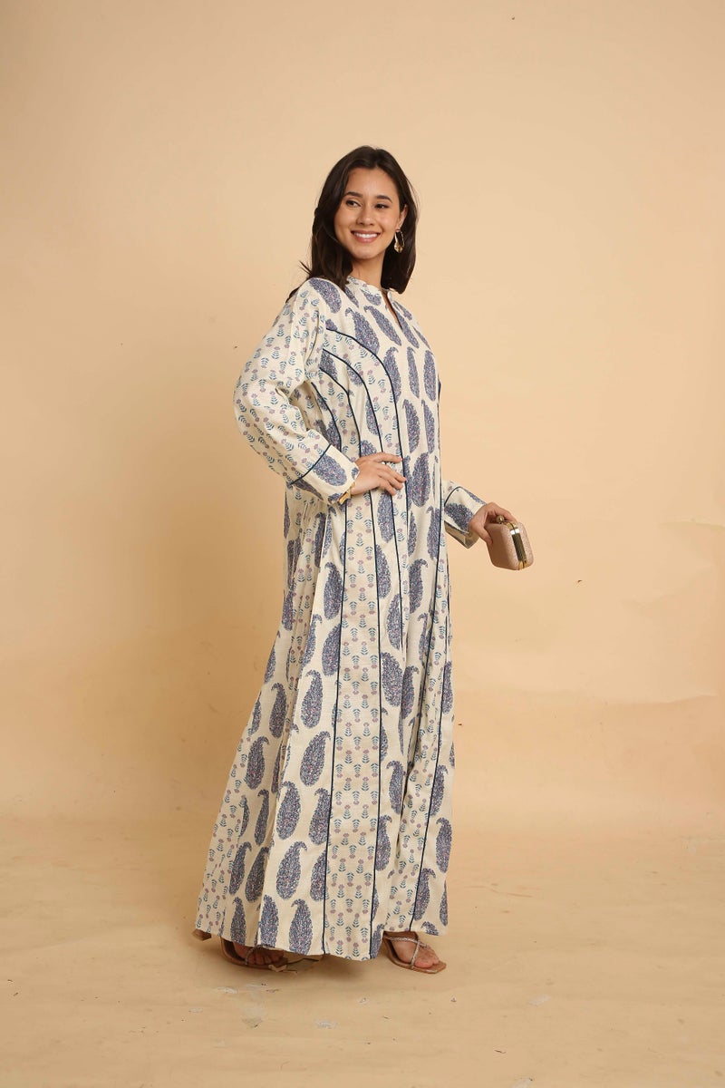 HANA & SARA Womens Exclusive Arabic Jalabiya with Elegant Sleeves and Fine Stitching - Image 4